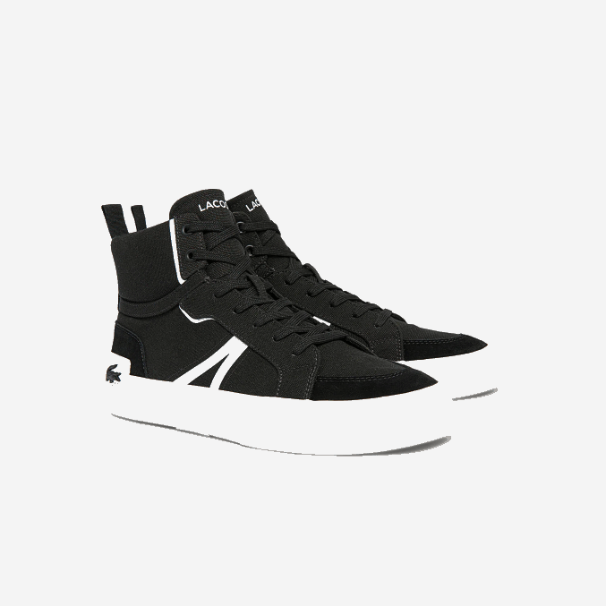 blanco y negro 312 VVL0A1804 hombres Lacoste tenis l004 mid de lona