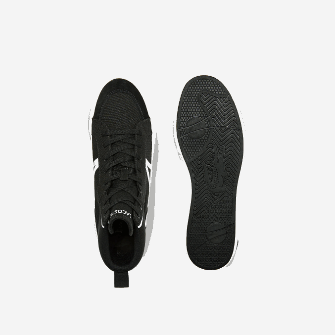 blanco y negro 312 VVL0A1804 hombres Lacoste tenis l004 mid de lona