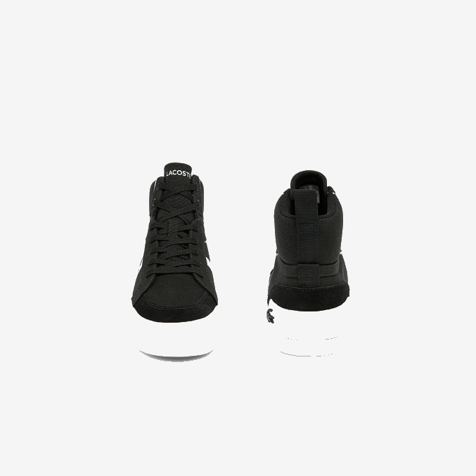 blanco y negro 312 VVL0A1804 hombres Lacoste tenis l004 mid de lona