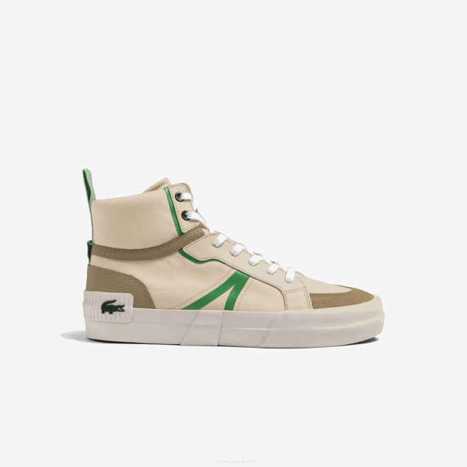 bronceado/verde af6 VVL0A1753 hombres Lacoste zapatillas l004 de tejido medio
