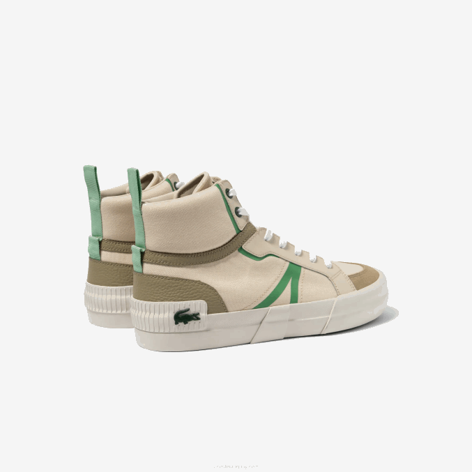 bronceado/verde af6 VVL0A1753 hombres Lacoste zapatillas l004 de tejido medio