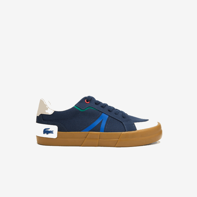 chicle azul marino gu1 VVL0A1856 hombres Lacoste tenis l004 textil con suela de goma
