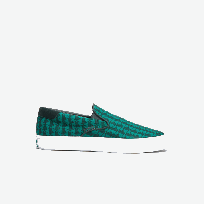 verde y blanco 1r7 VVL0A1854 hombres Lacoste saltar servir textil sin cordones