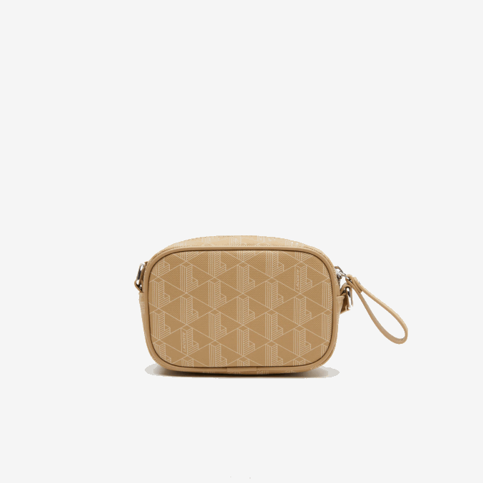 beige vienés l01 VVL0A2794 mujer Lacoste bandolera pequeña con monograma estampado
