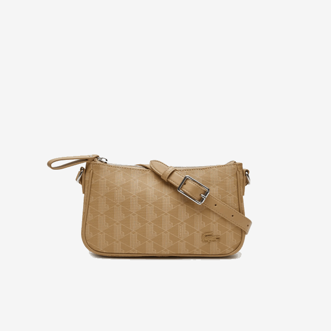 beige vienés l01 VVL0A2801 mujer Lacoste bolsa crossbody con monograma estampado