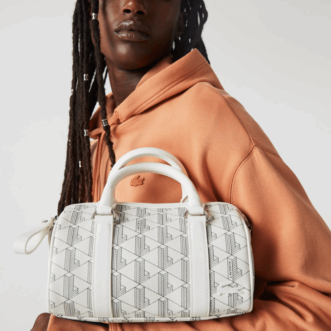 farina sinople f89 VVL0A2878 mujer Lacoste bolsa boston con monograma estampado