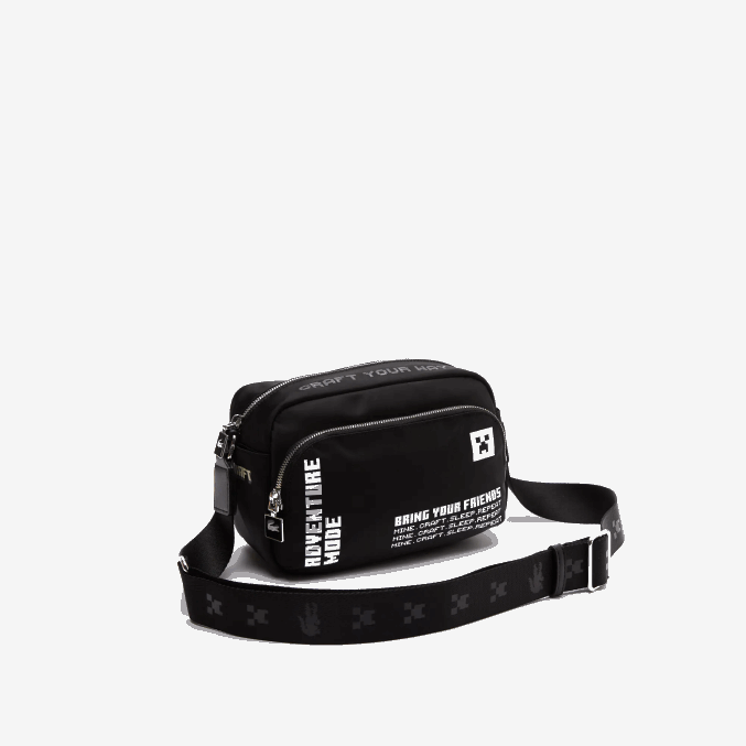 minecraft negro blanco k00 VVL0A2838 mujerbolso de hombro lacoste x minecraft de nailon con estampado