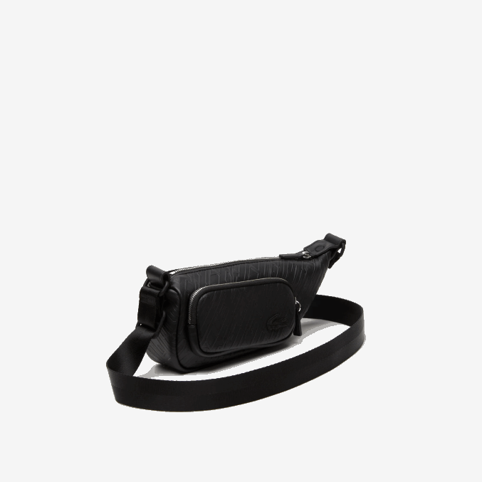 negro 000 VVL0A1964 mujer Lacoste bolso de hombro con logo estampado - pequeño