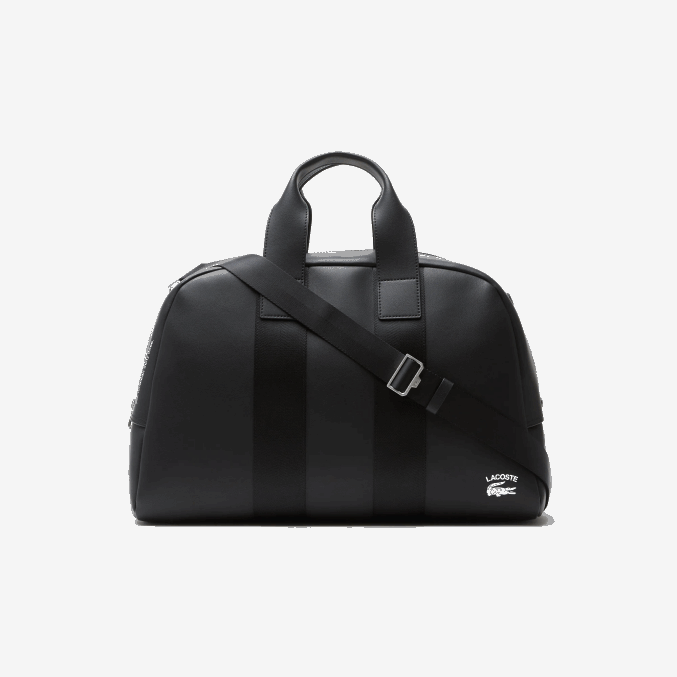 negro 000 VVL0A2101 mujer Lacoste bolsa de fin de semana de piel flexible