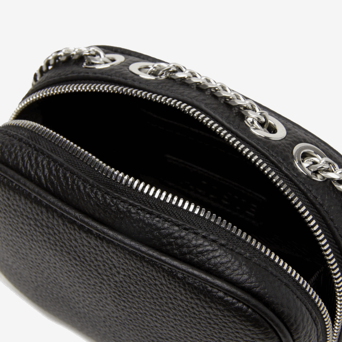 negro 000 VVL0A2788 mujer Lacoste bolso de hombro cuadrado de piel flor