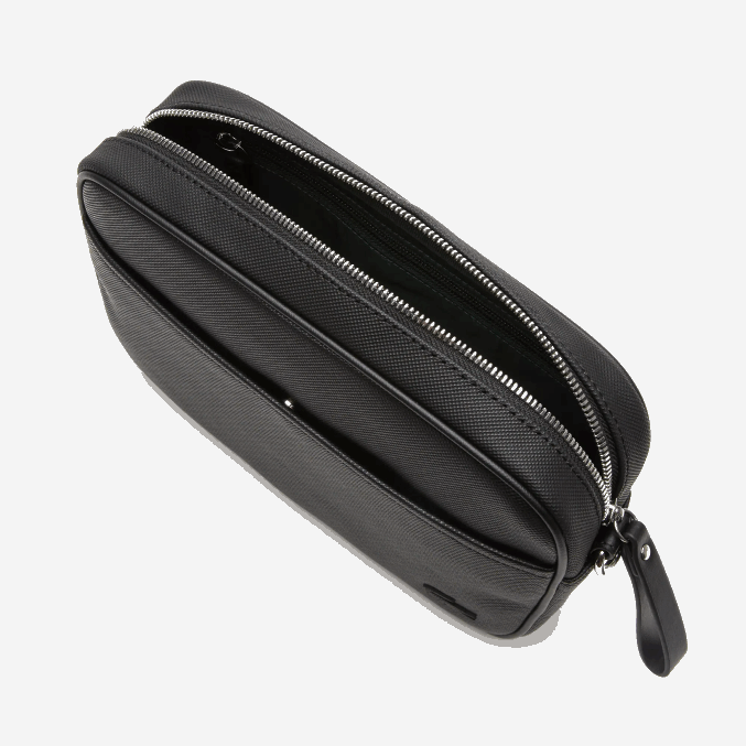 negro 000 VVL0A2868 mujer Lacoste bolso cruzado con bolsillo plano y cremallera
