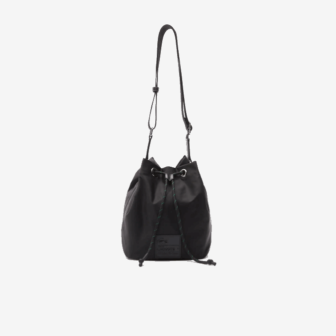 negro 000 VVL0A2876 mujer Lacoste bolsa bombonera con parche de la firma