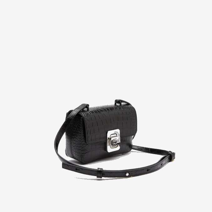 negro 000 VVL0A2888 mujer Lacoste bandolera de piel