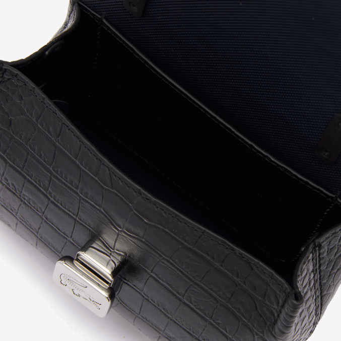negro 000 VVL0A2888 mujer Lacoste bandolera de piel