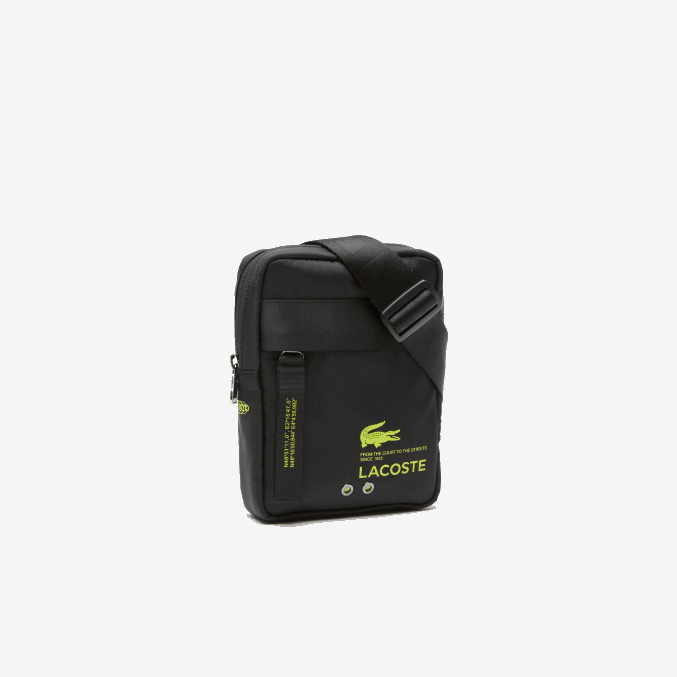 negro lima k68 VVL0A2090 mujer Lacoste bolso cruzado con cremallera vertical de la marca