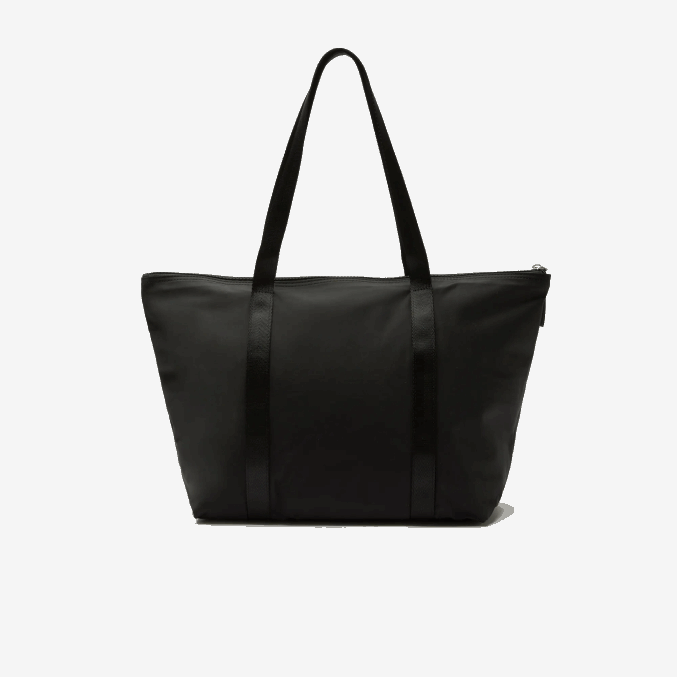 noir vert fluo k03 VVL0A2822 mujer Lacoste bolso shopper izzie grande de lona con asas a rayas