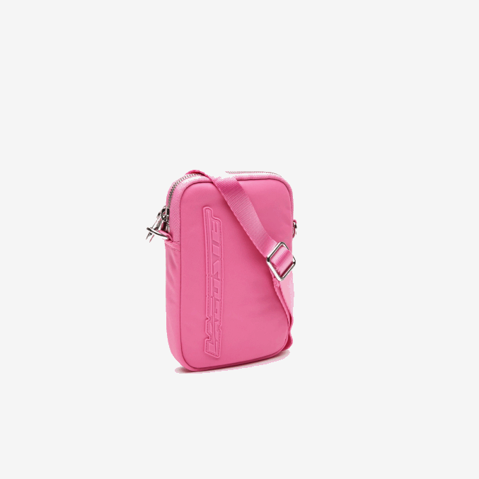 rosa salvaje corrida m00 VVL0A1977 mujer Lacoste soporte para smartphone con marca en contraste