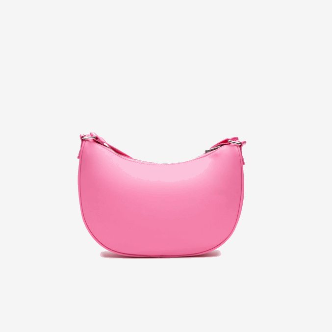 rosa salvaje corrida m00 VVL0A2797 mujer Lacoste bolsa de media luna con logo en contraste