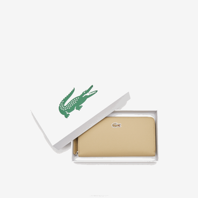 atigrado l37 VVL0A2812 mujer Lacoste l.12.12 concept cartera petit pique con cremallera para 12 tarjetas