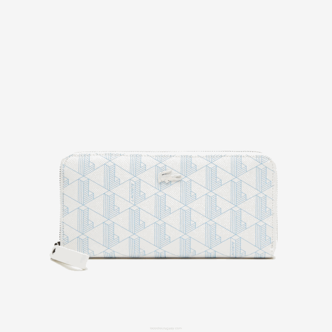 mono farine panorama l58 VVL0A2775 mujer Lacoste cartera con cremallera y monograma estampado