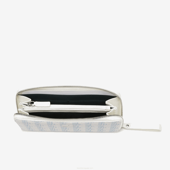 mono farine panorama l58 VVL0A2775 mujer Lacoste cartera con cremallera y monograma estampado