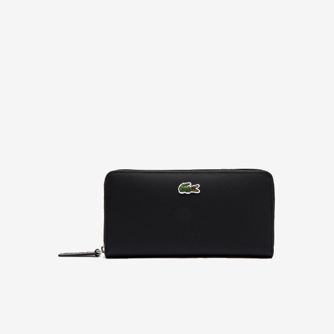 negro 000 VVL0A2813 mujer Lacoste l.12.12 concept cartera petit pique con cremallera para 12 tarjetas