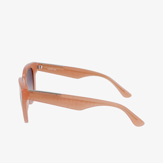 rosa 662 VVL0A2919 mujer Lacoste gafas de sol ovaladas de acetato de piel de cocodrilo