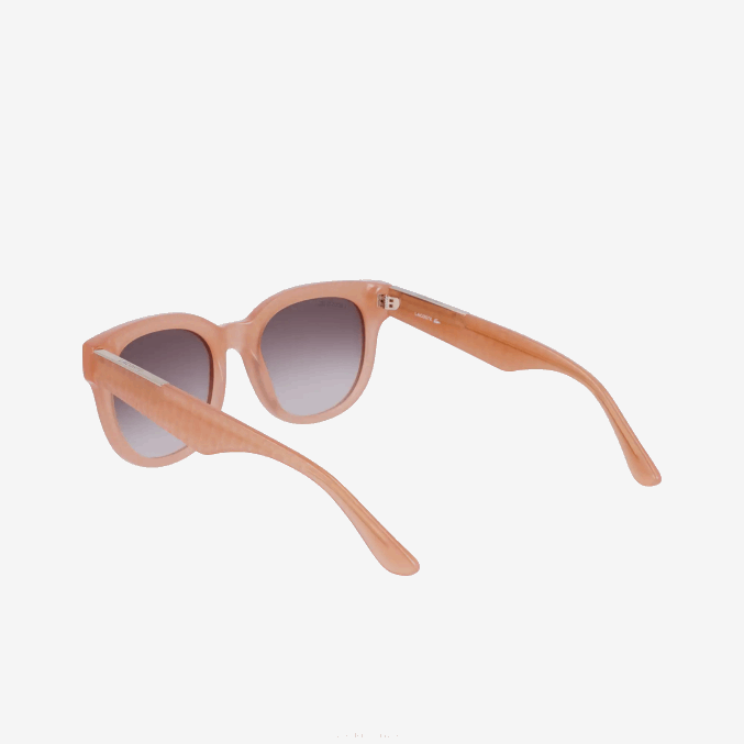 rosa 662 VVL0A2919 mujer Lacoste gafas de sol ovaladas de acetato de piel de cocodrilo