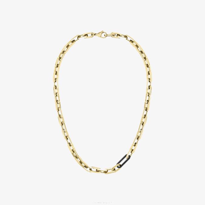 oro amarillo y negro 721 VVL0A2202 mujer Lacoste collar conjunto