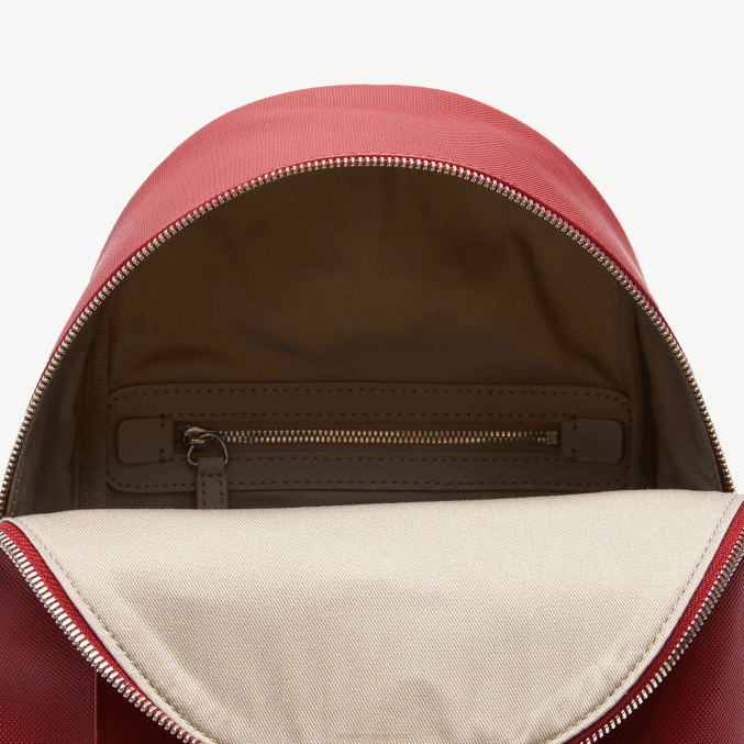 burdeos c88 VVL0A2845 mujer Lacoste mochila daily classic de lona piqué revestida