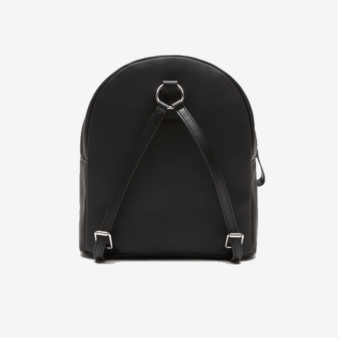 negro 000 VVL0A2879 mujer Lacoste mochila grande con bolsillo delantero