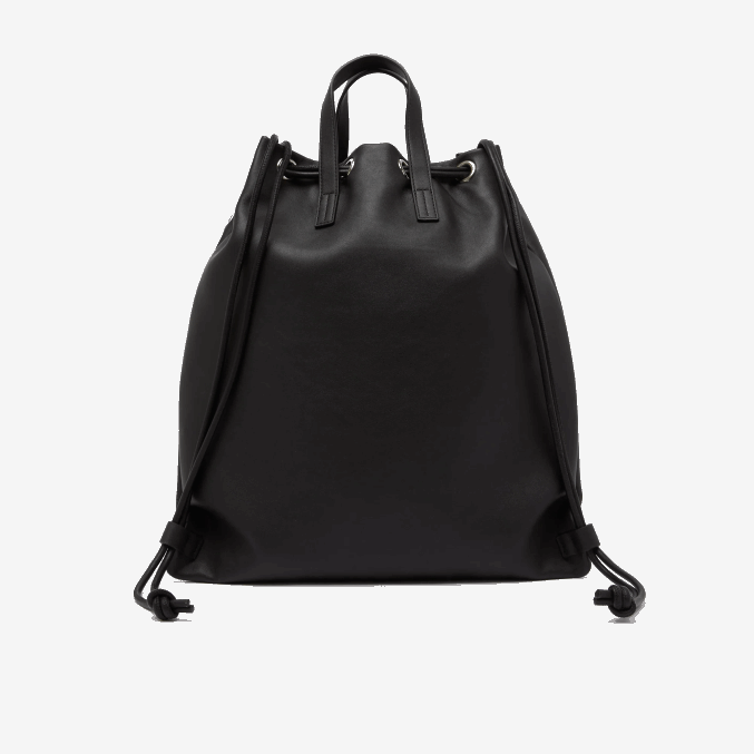 negro blanco 279 VVL0A2105 mujer Lacoste mochila plana con coordenadas geográficas en contraste