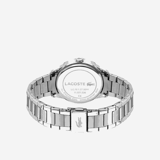 negro 000 VVL0A2923 mujer Lacoste reloj ladycroc 3 agujas - plateado con brazalete de acero inoxidable