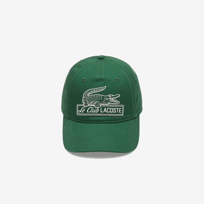 verde 132 VVL0A2898 mujer Lacoste gorra vintage con estampado de cocodrilo