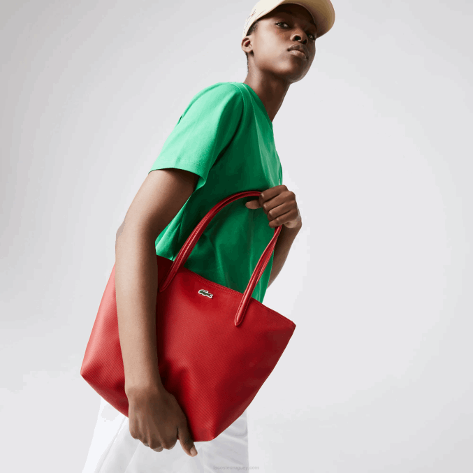 alto riesgo rojo 883 VVL0A2803 mujer Lacoste bolso shopper l.12.12 concept pequeño con cremallera