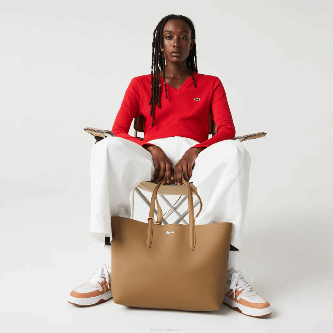frondoso vienés k60 VVL0A2778 mujer Lacoste bolso shopper anna reversible bicolor