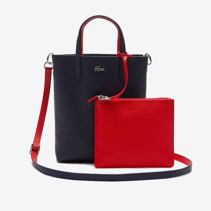 marino 166 colorete 240 b50 VVL0A2818 mujer Lacoste tote anna reversible de lona revestida
