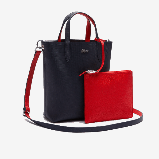 marino 166 colorete 240 b50 VVL0A2818 mujer Lacoste tote anna reversible de lona revestida