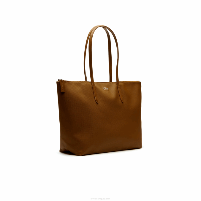 marrón dorado 397 VVL0A2768 mujer Lacoste bolso shopper con cremallera l.12.12 concept