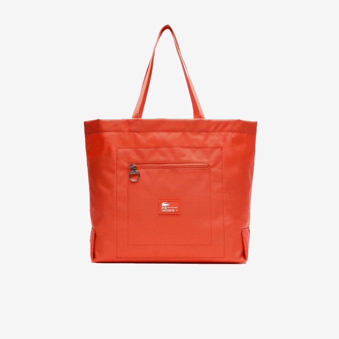 pasta l35 VVL0A1948 mujer Lacoste tote oversize con logo en contraste