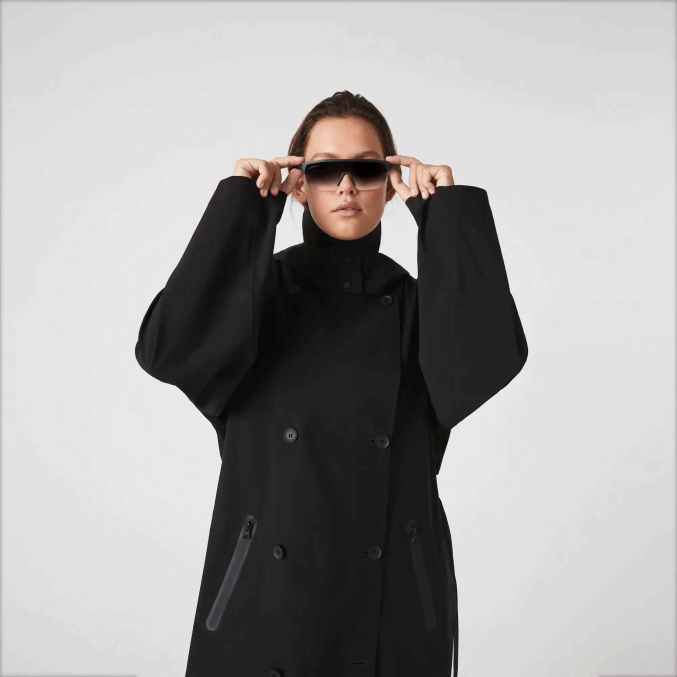 negro 031 VVL0A2435 mujer Lacoste gabardina extragrande
