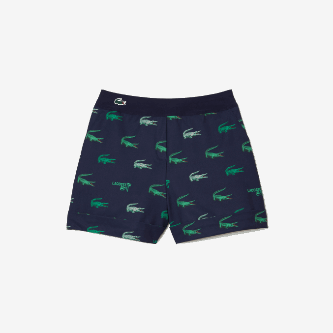 azul marino 166 VVL0A2447 mujer Lacoste bermudas ligeras de golf estampadas
