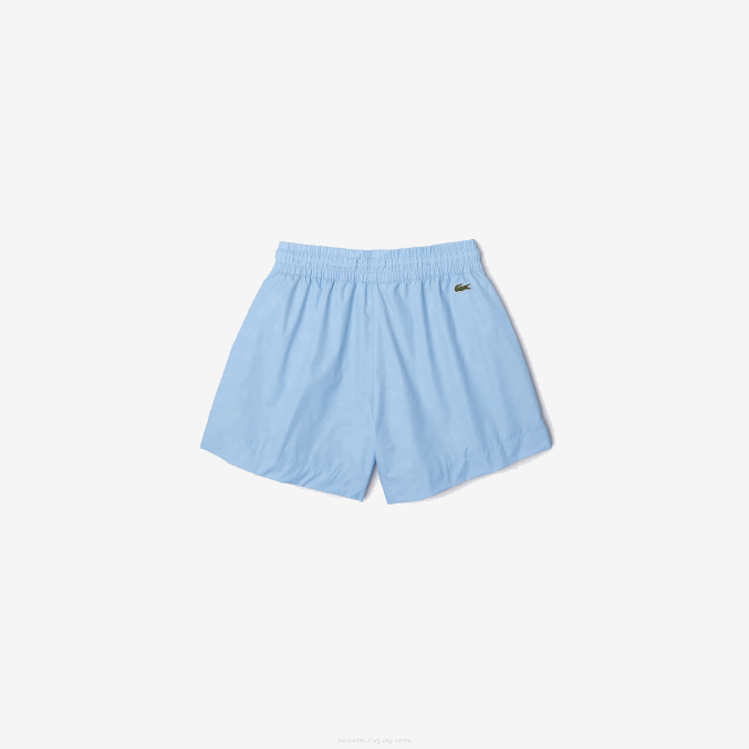 hbp azul VVL0A2458 mujer Lacoste bermudas con monograma estampado