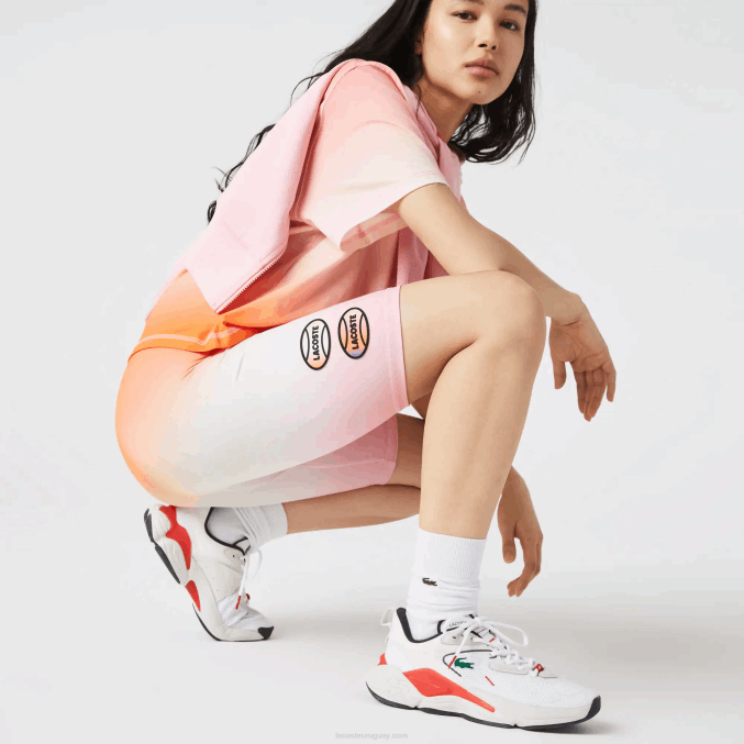 rosa blanco naranja dfk VVL0A2661 mujer Lacoste shorts ciclistas degradados sport summer pack