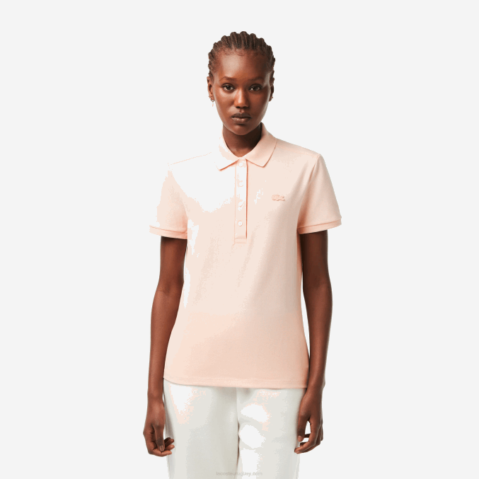 ady rosa claro VVL0A2508 mujer Lacoste polo slim fit de piqué de algodón elástico