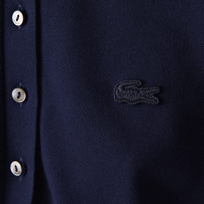 azul marino 166 VVL0A2470 mujer Lacoste polo slim fit de piqué de algodón elástico