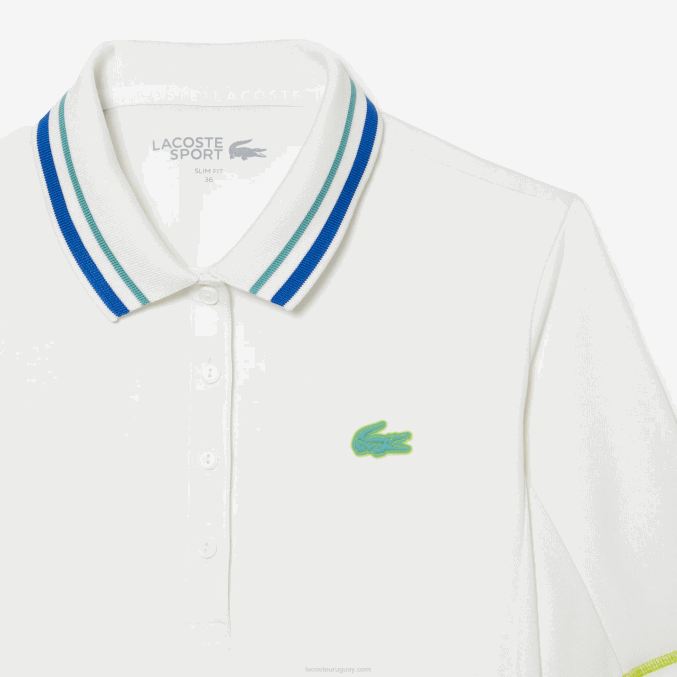 blanco 70v VVL0A2366 mujer Lacoste Polo piqué ultra-dry de tenis