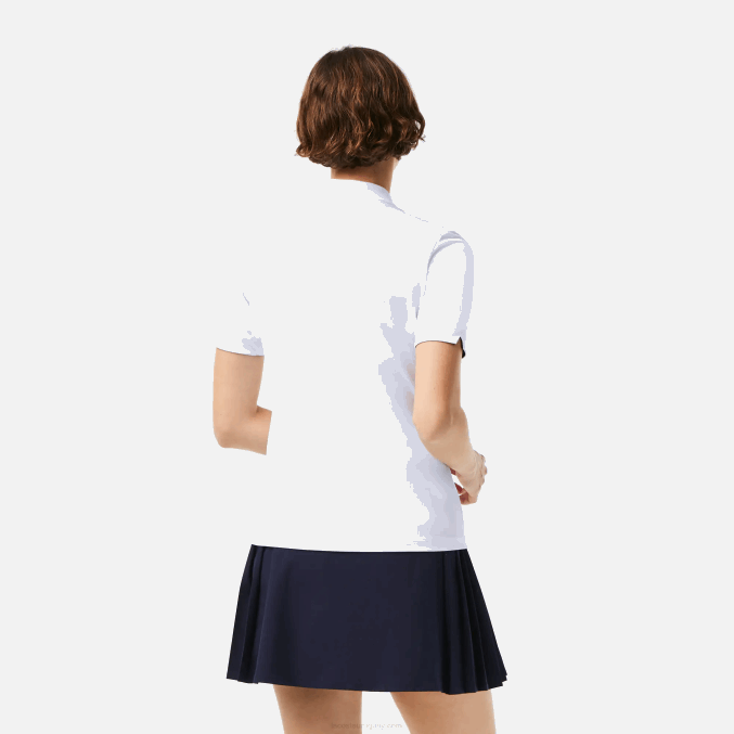 blanco azul marino 522 VVL0A2488 mujer Lacoste Polo de golf elástico deportivo transpirable