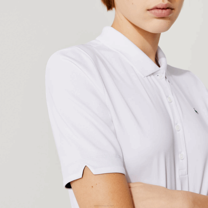 blanco azul marino 522 VVL0A2488 mujer Lacoste Polo de golf elástico deportivo transpirable
