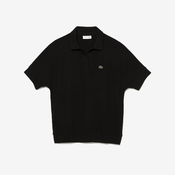negro 031 VVL0A2463 mujer Lacoste polo de piqué fluido de corte holgado